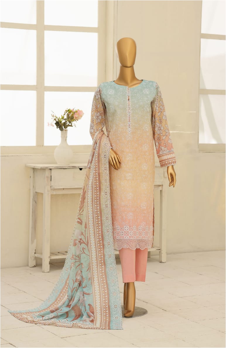 HZ Premium Embroidered Lawn, unstitched