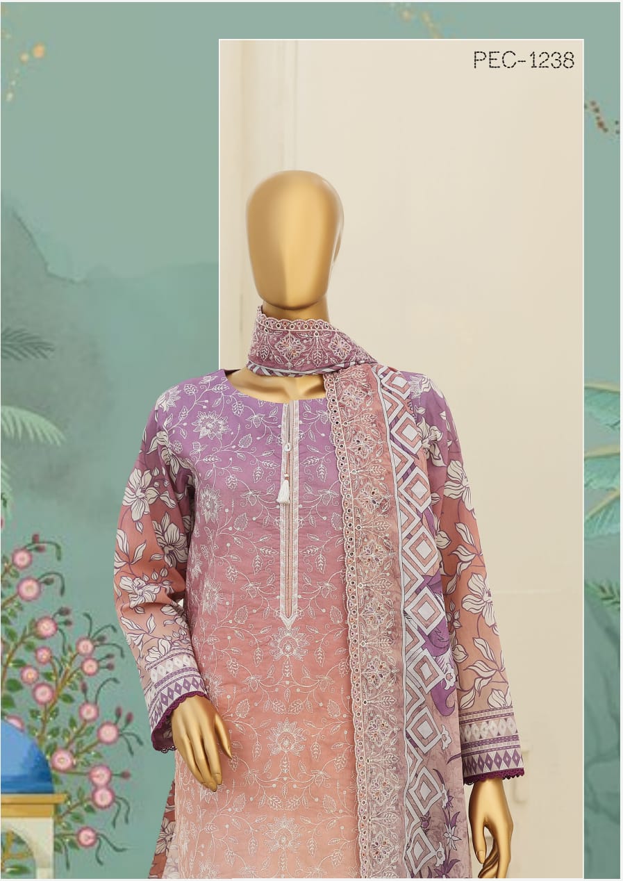 HZ Premium Embroidered Lawn, unstitched
