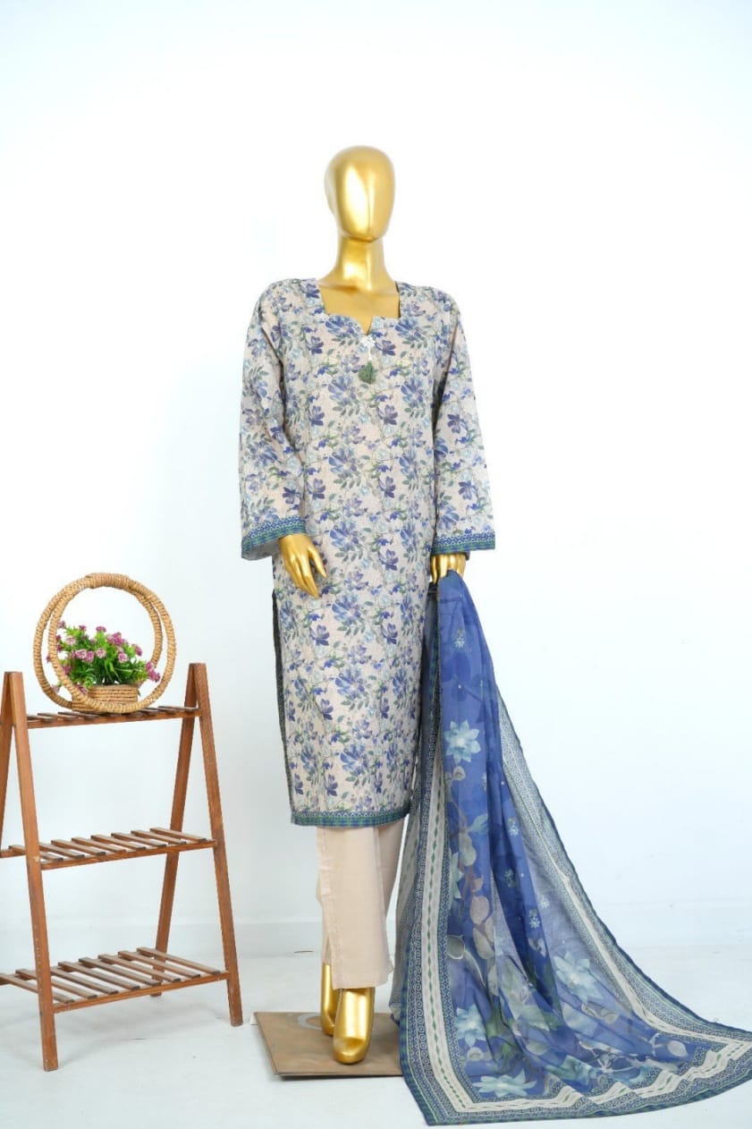 Bin Saeed 3PC Stitched Pakistani Dress