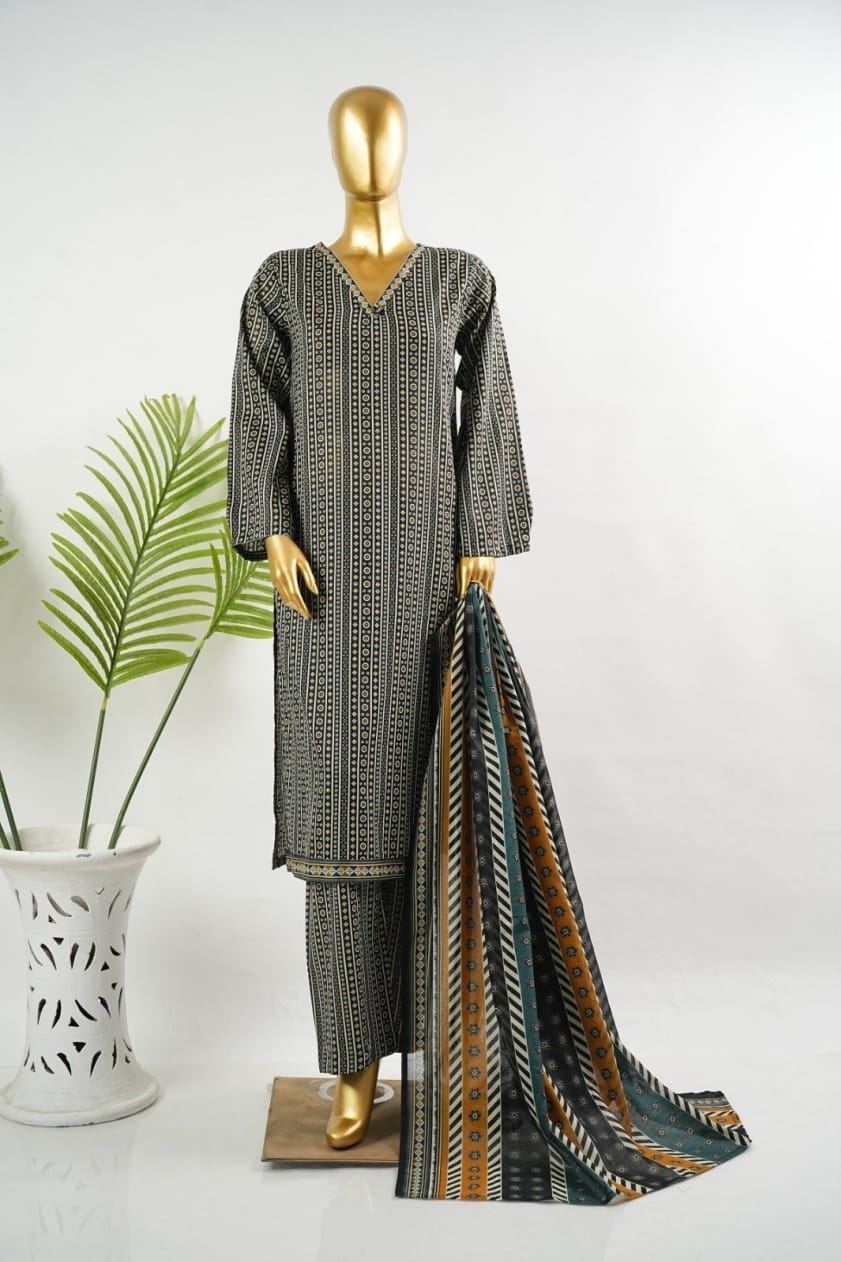 Bin Saeed 3PC Stitched Pakistani Dress
