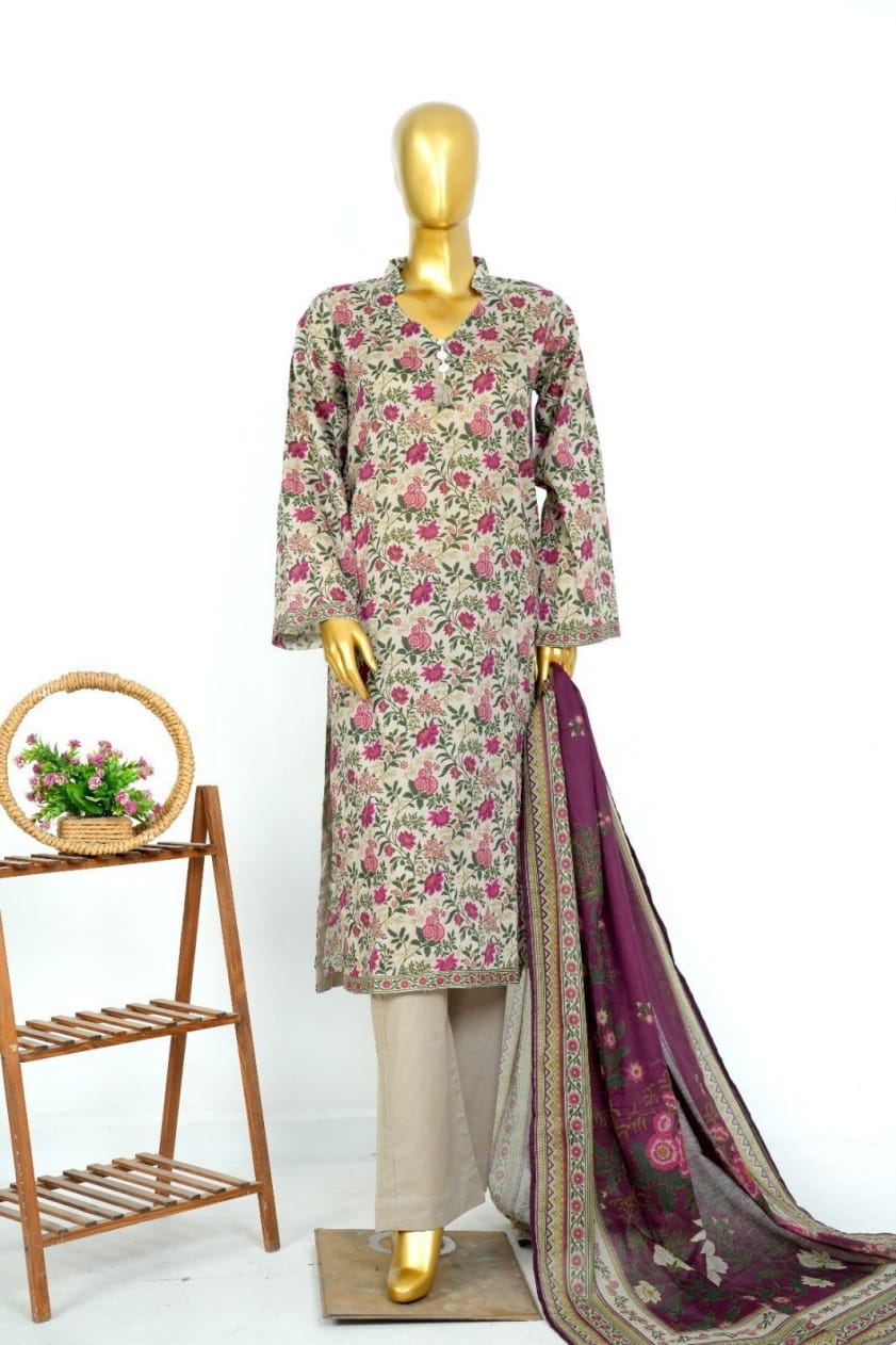 Bin Saeed 3PC Stitched Pakistani Dress