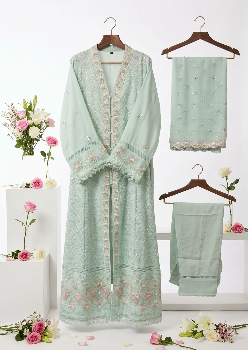 Aiman Aisha- Luxury Arfa Gown Chiffon Embroidered Collection